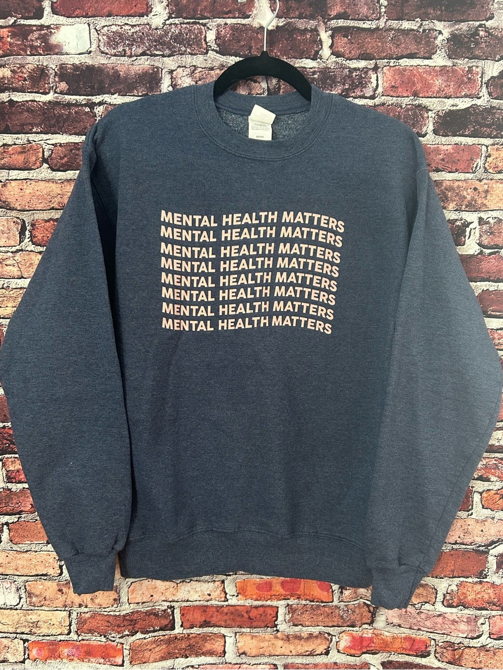 ‘Mental Health Matters’ Blue Crewneck Women’s Size Small